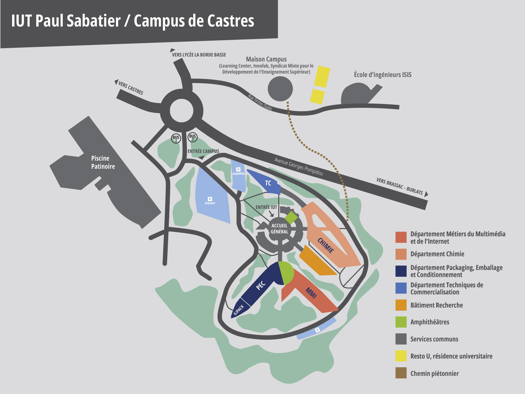 Plan du campus de Castres